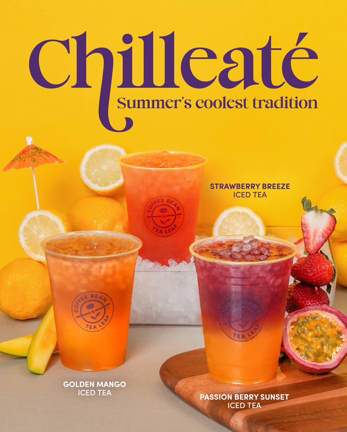 Tu tradición favorita del verano vuelve por 6to año consecutivo!🌞🌴 Descubre los sabores que trae la nueva edición de Chilleaté🍓🥭🍋 Cuál probarás primero? Consíguelos en todas nuestras sucursales a partir de hoy!

#coffeebean #summer #icedtea #coolsummer #panama