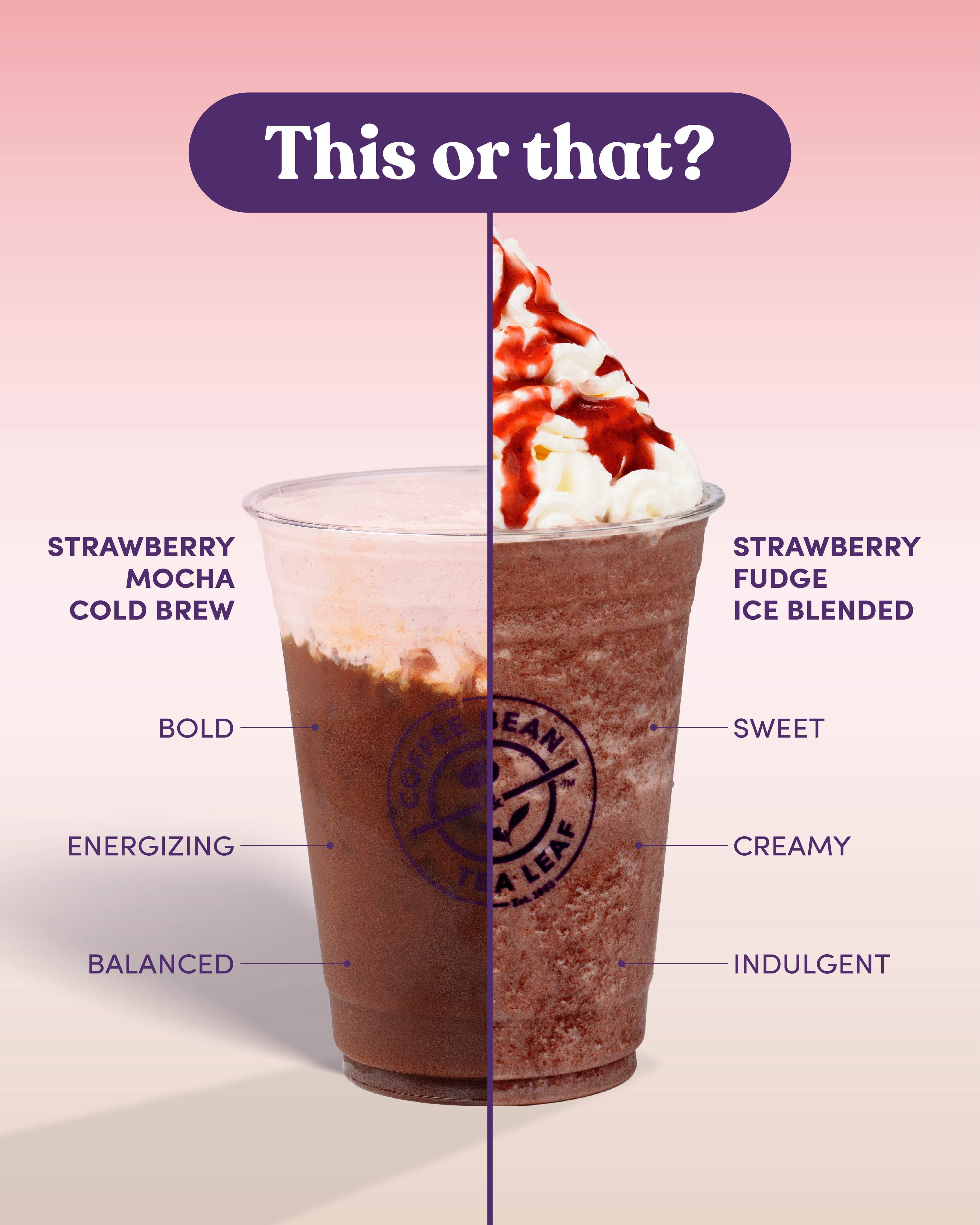 Una combinación, dos moods totalmente diferentes🍓🍫 Cuál es el tuyo?

#coffeebean #panama #thisorthat #seasonal #mocha