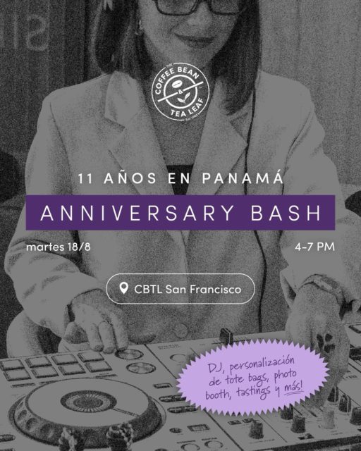 MAÑANA!🎂 Gracias a ustedes estamos cumpliendo 11 años en Panamá, y queremos celebrarlo a lo grande🥳 Te esperamos en nuestra nueva sucursal en San Francisco para que disfrutes de DJ, premios, degustaciones y más! Hasta las 7:00 PM💜
#anniversary #panama #coffeebean #birthday #party