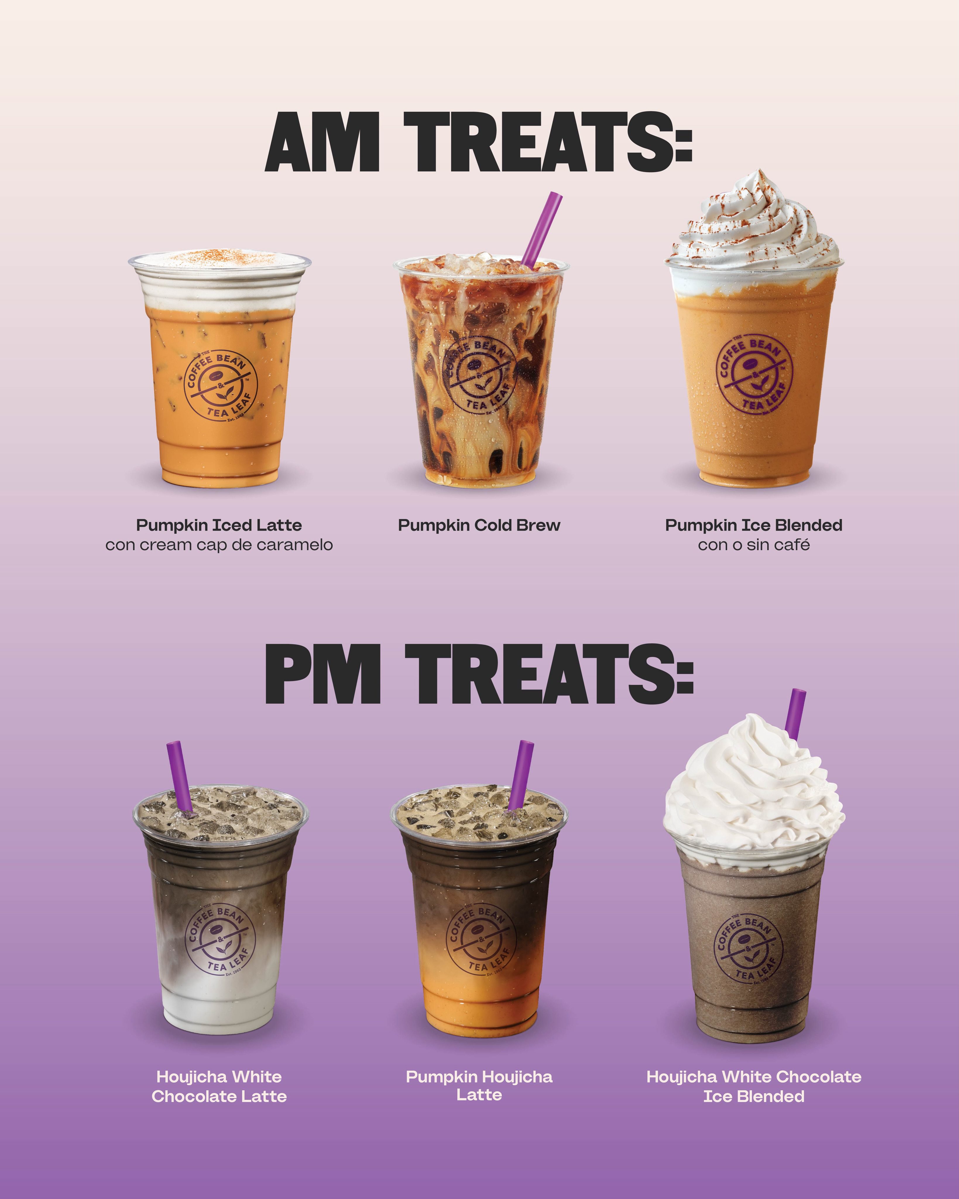 Your day in seasonal treats😍🍂 Cuál es tu favorito?
#coffeebean #panama #fall #seasonal #pumpkin